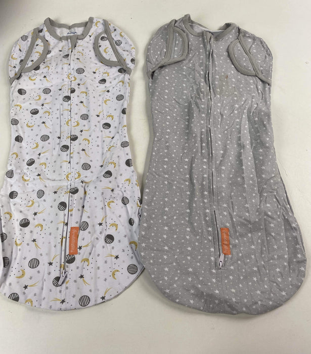 used SwaddleMe Arms Free Convertible Pod 2pk, Stars Moon L 4-6 months