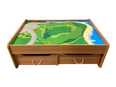 used KidKraft Train Table With Trundle Drawers