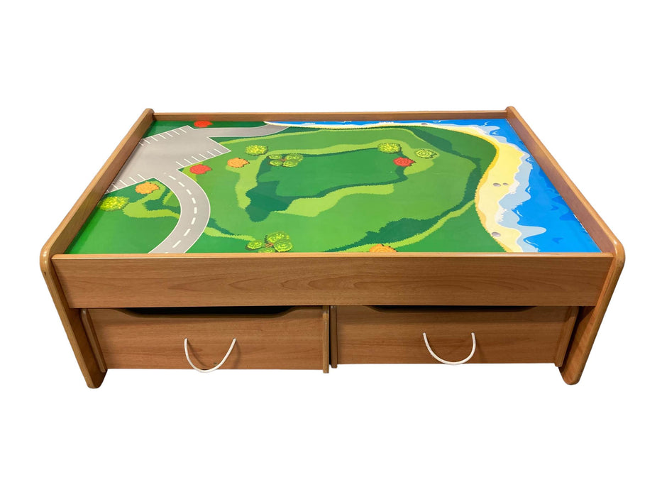 used KidKraft Train Table With Trundle Drawers