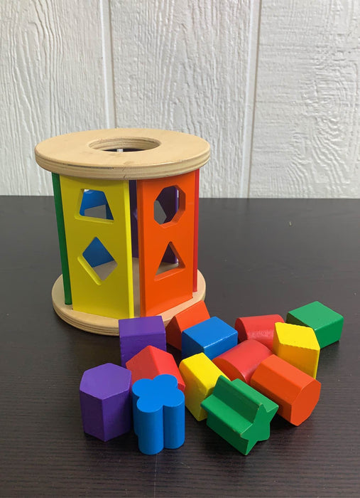 used Melissa & Doug Match and Roll Shape Sorter