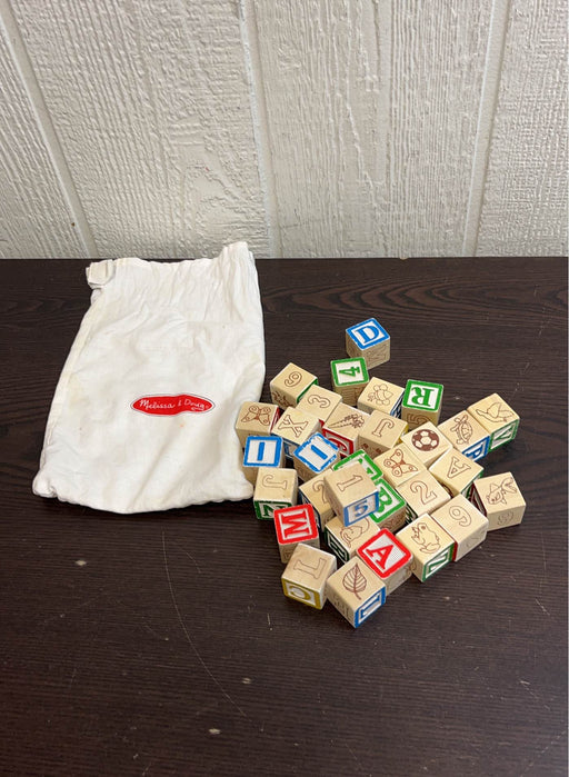 used Melissa & Doug Wooden Alphabet Blocks