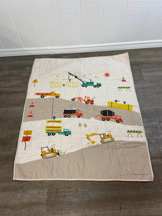 used Land Of Nod Toddler Bedding Set, Construction