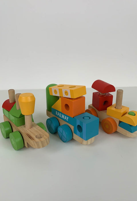 used Melissa & Doug Stacking Train Toddler Toy