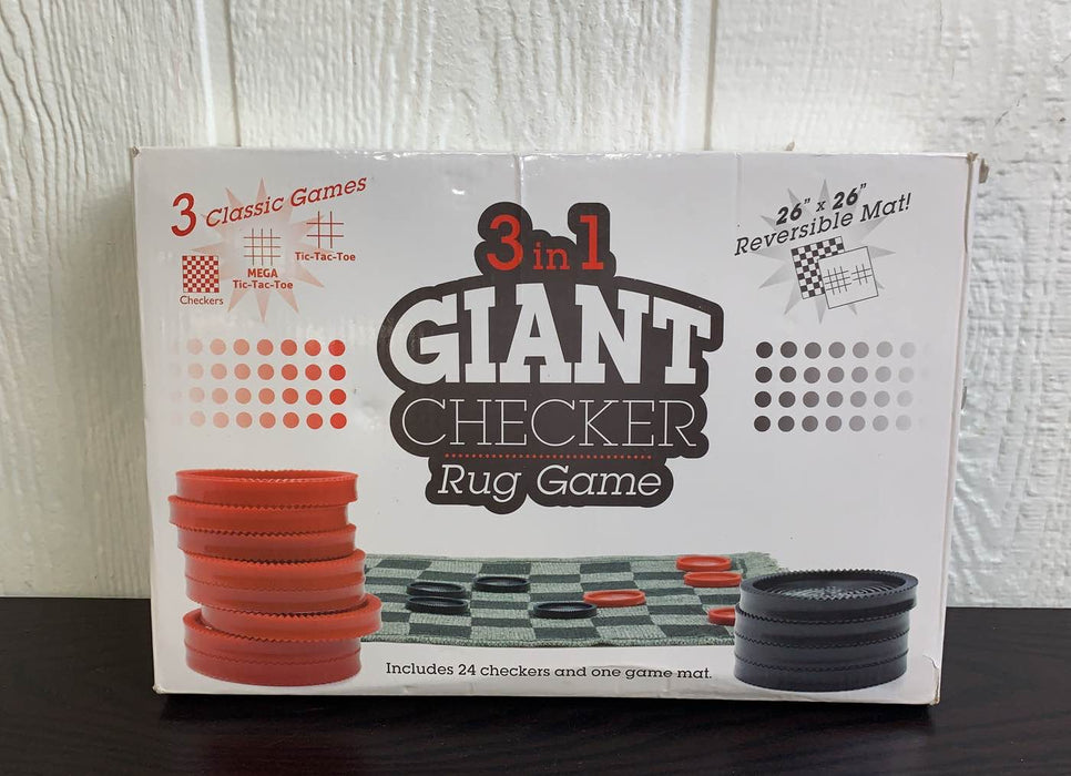 used Brybelly Giant 3-in-1 Checkers and Mega Tic Tac Toe