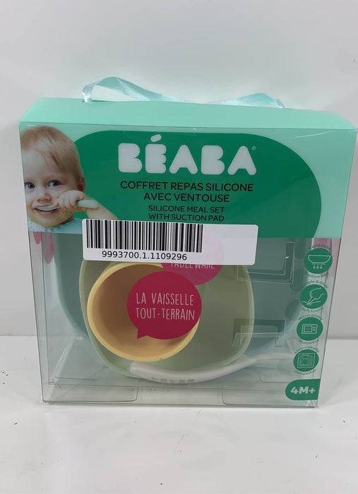 secondhand Beaba Silicone Suction Meal Set (Pack of 4), Pastel