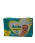 used Pampers Swaddlers Diapers, Size 3