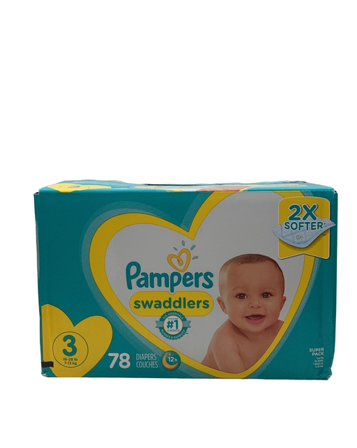 used Pampers Swaddlers Diapers, Size 3