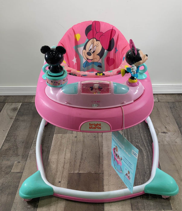 used Bright Starts Disney Baby Minnie Mouse Baby Walker With Activity Station