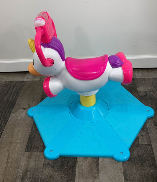 secondhand Fisher Price Spin And Bounce, Unicorn