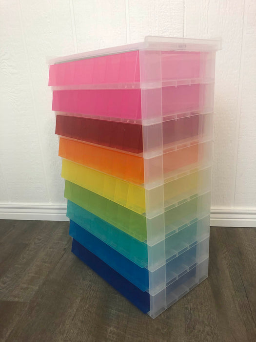 secondhand Container Store Rainbow 9-Drawer Storage Unit