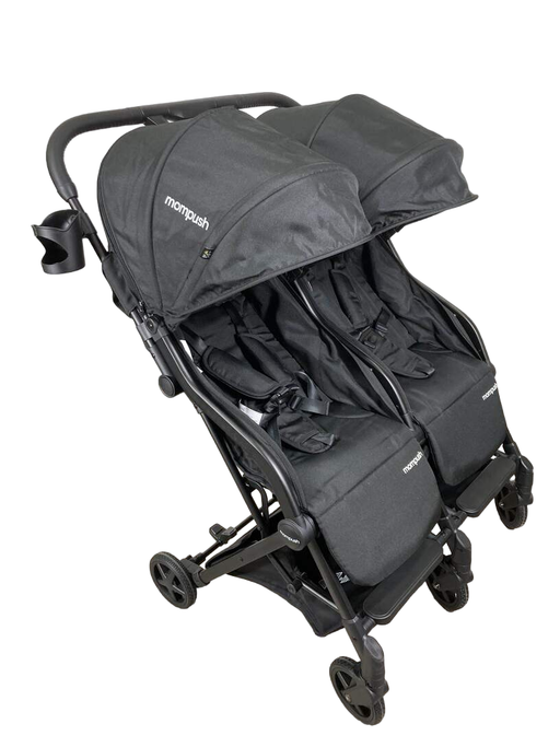 Shop Mompush Lithe Double Stroller, 2022, Black at GoodBuy Gear