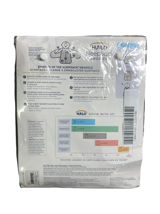 Shop Halo SleepSack Swaddle, Small, Gray Tree Leaf at GoodBuy Gear