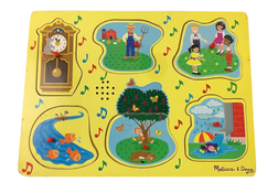 used Melissa & Doug Sound Puzzle, Nursery Rhymes - Yellow