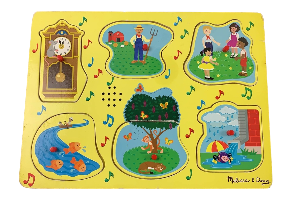 used Melissa & Doug Sound Puzzle, Nursery Rhymes - Yellow