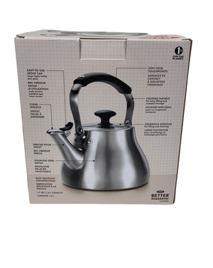 OXO CLASSIC TEA KETTLE BRUSHED STAINLESS STEEL 