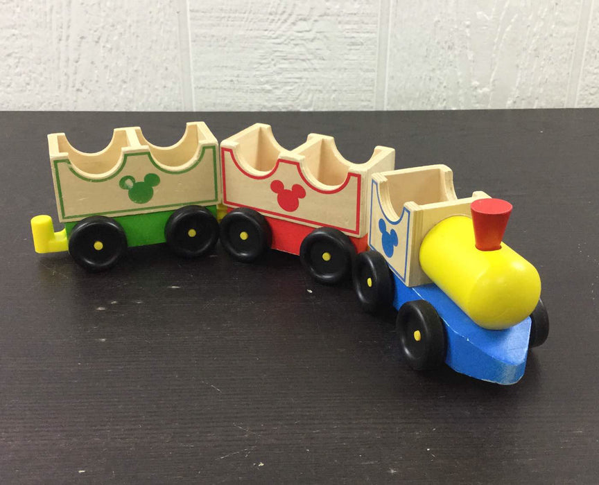 secondhand Melissa & Doug Mickey Mouse & Friends Wooden Train Toy