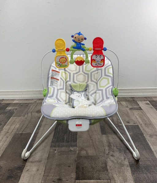 used Fisher Price Baby Bouncer, Geo Meadow