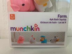 secondhand Munchkin Squirtin Bath Toy, Barnyard Buddies 4pk