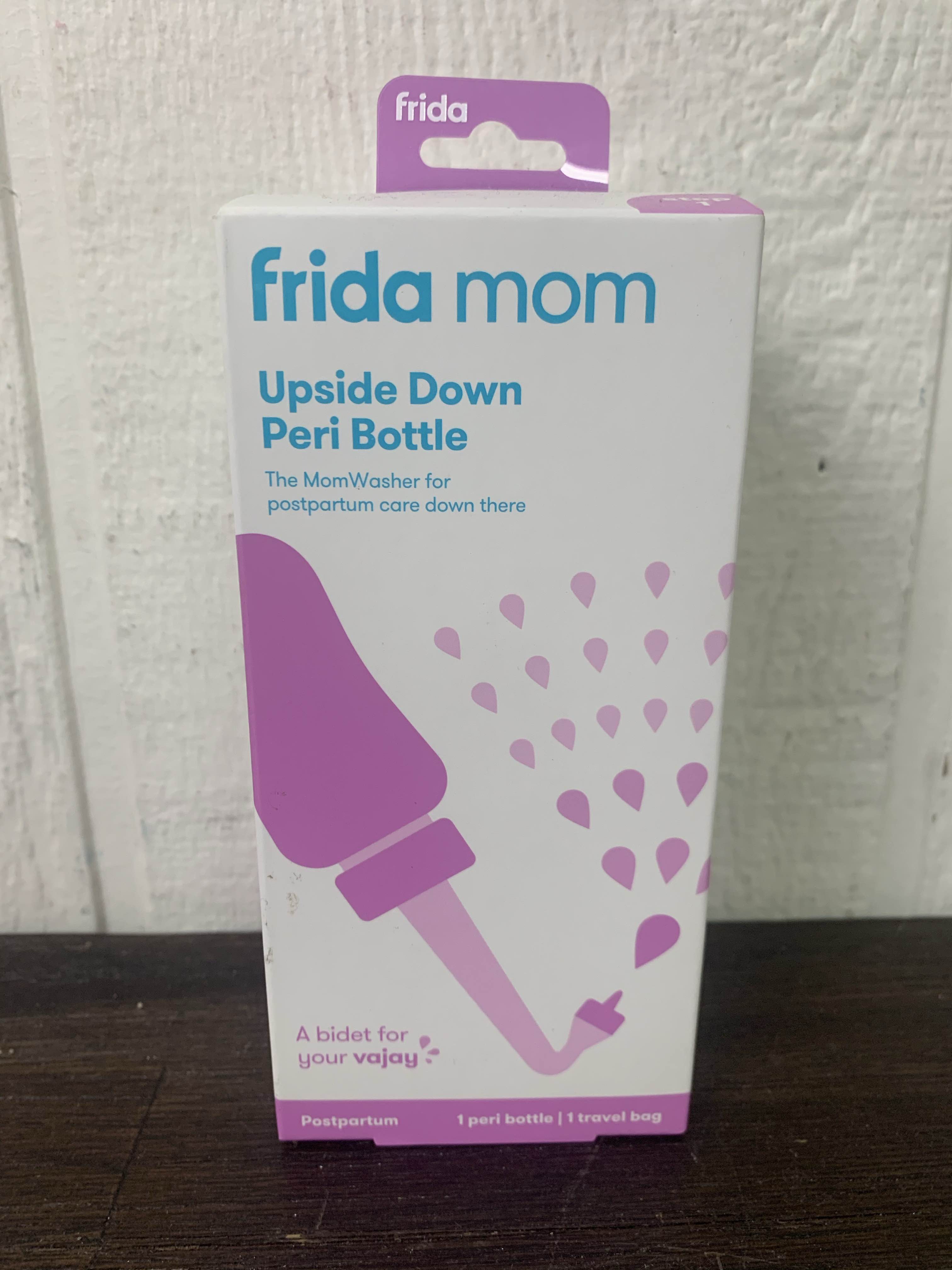 Frida Mom Upside Down Peri Bottle for Postpartum Care  The Original  Fridababy MomWasher for Perineal Recovery and Cleansing After Birth.  Color:Gray