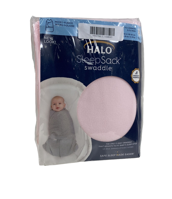 Shop Halo Micro-Fleece Swaddle, Small, Light Pink at GoodBuy Gear