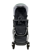 secondhand Mockingbird Single to Double Stroller, 2022, Silver with Black Leather, Watercolor Drops, Sage