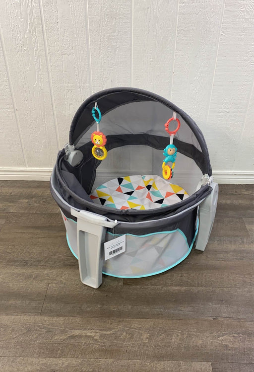 used Fisher Price On-the-Go Baby Dome, Charcoal