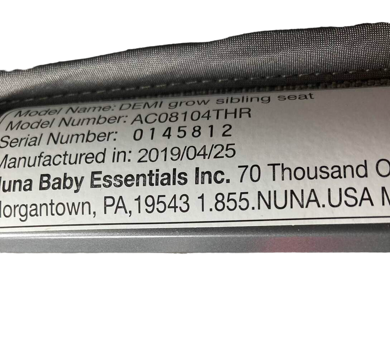 Shop Nuna Demi Grow Sibling Seat, Threaded, 2019 at GoodBuy Gear