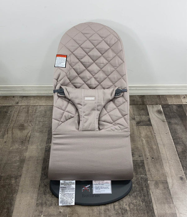 secondhand BabyBjorn Bouncer Bliss, Sand Gray, Cotton