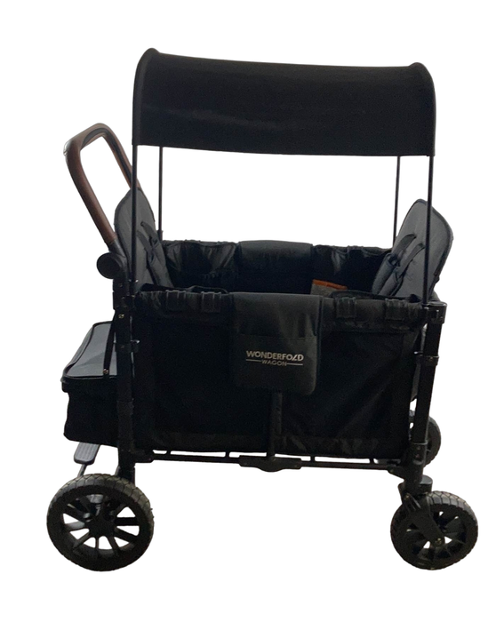 used Wonderfold W2 Luxe Multifunctional Double Stroller Wagon, 2022, Charcoal Black