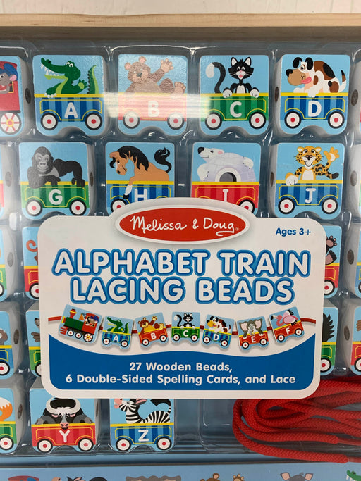 secondhand Melissa & Doug Alphabet Train Lacing Beads