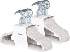 used 3 Sprouts Velvet Baby Hangers 30 Pack, Gray