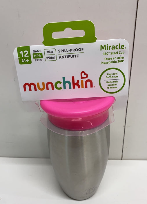 used Munchkin Miracle 360 Sippy Cup, Steel Pink