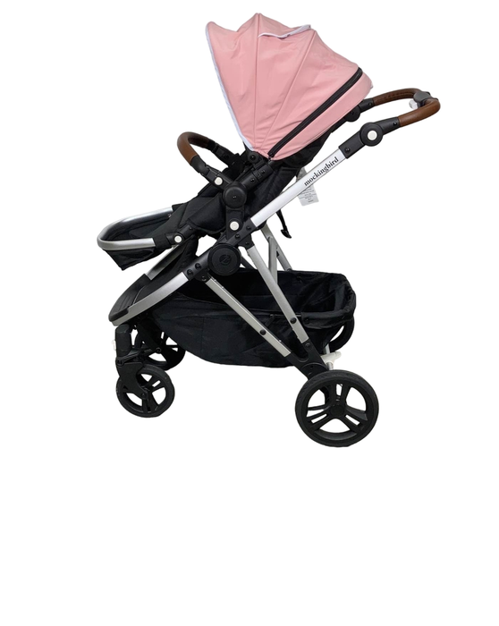 secondhand Mockingbird Single Stroller, Bloom, 2023, Watercolor Drops, Silver With Penny Leather