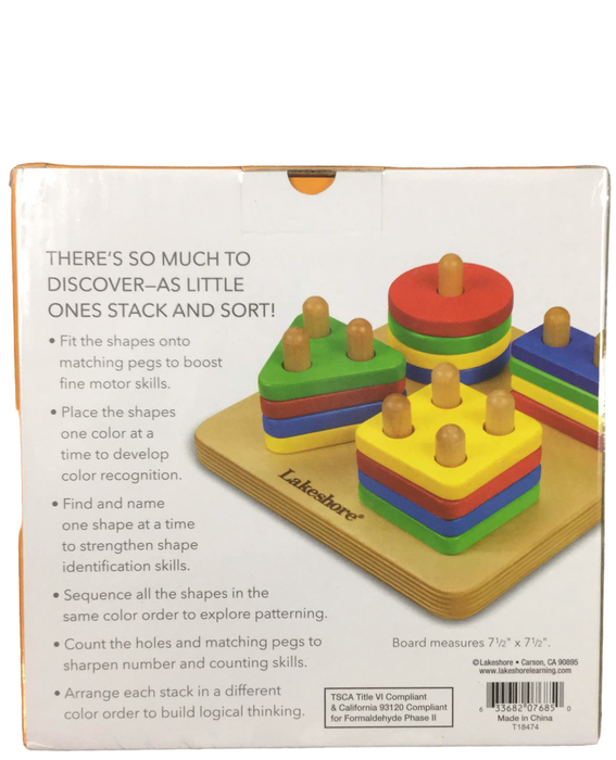 secondhand Lakeshore Sort-a-Shape Activity Board