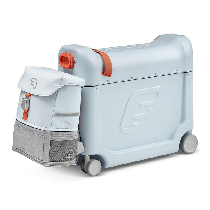 Shop Stokke JetKids BedBox + Crew Backpack Travel Bundle, Blue Sky at GoodBuy Gear