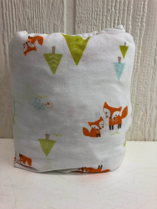 used Cloud Island Fitted Crib Sheet, Foxes