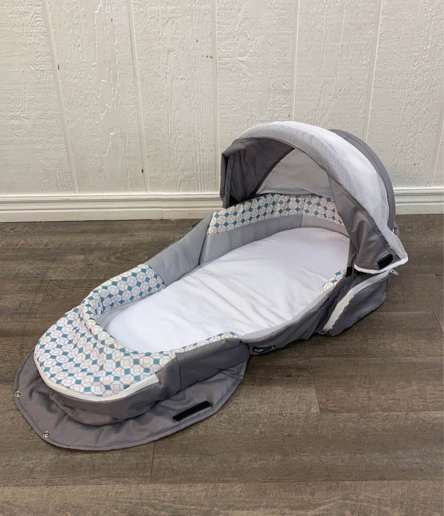 Baby delight snuggle nest harmony portable infant sleeper in silver clouds Clearance