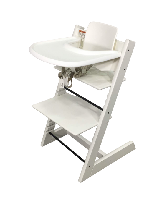 used Stokke Tripp Trapp High Chair With Baby Set, White