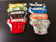 used BUNDLE Cloth Diapers, One Size Pocket Style