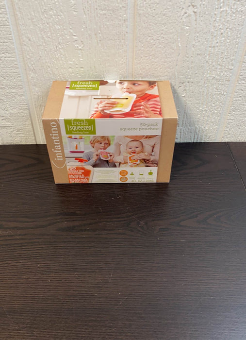 used Infantino Squeeze Pouches, 4 fl oz., 50 count