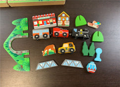 secondhand Melissa & Doug Take-Along Railroad