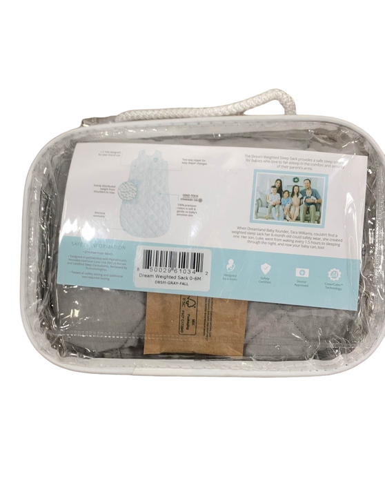 secondhand Dreamland Weighted Sleep Sack, 0-6 months, Moon Grey