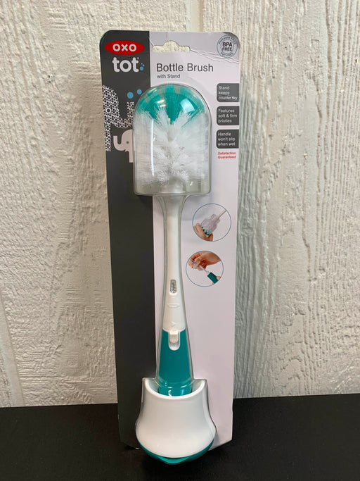 used OXO Tot Bottle Brush with Stand, Teal