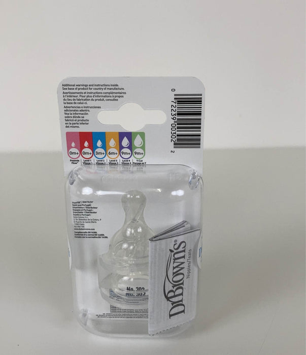 Shop Dr. Brown's Baby Bottle Nipples 2-Pack, Level 1 (0m+, Slow Flow) at GoodBuy Gear