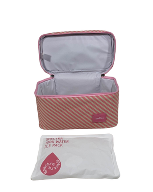 Spectra Pink Cooler with Ice Pack & Breast Milk Bottles Kit