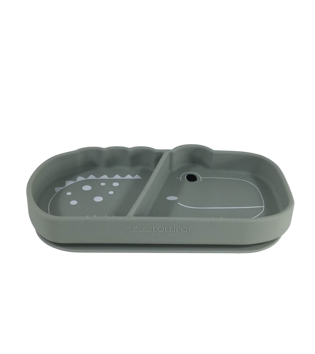 Shop LouLou Lollipop Silicone Suction Snack Plate, Alligator at GoodBuy Gear