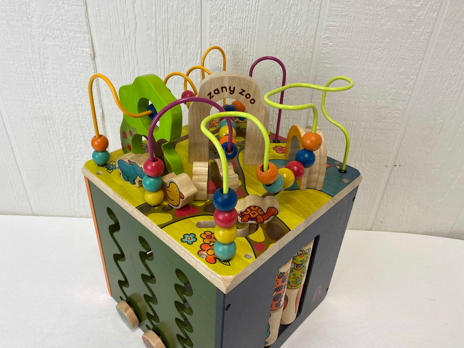 secondhand B. Toys Zany Zoo Wooden Activity Cube