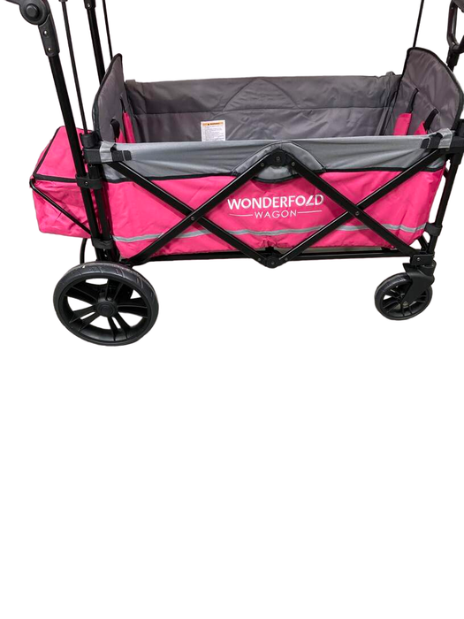 secondhand Wonderfold X2 Push + Pull Double Stroller Wagon, 2021, Pretty-n-Pink