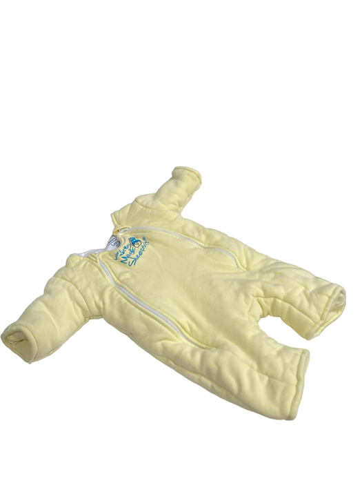 secondhand Baby Merlin's Magic Sleepsuit, Large 6-9 Months, Yellow, Cotton