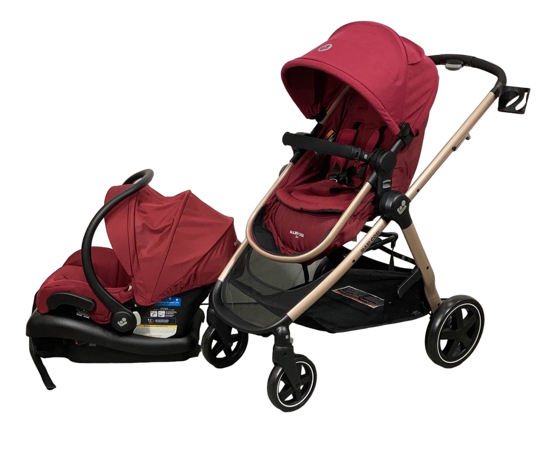 Maxi-Cosi Zelia2 5-in-1 Modular Travel System, 2022, Radish Ruby
